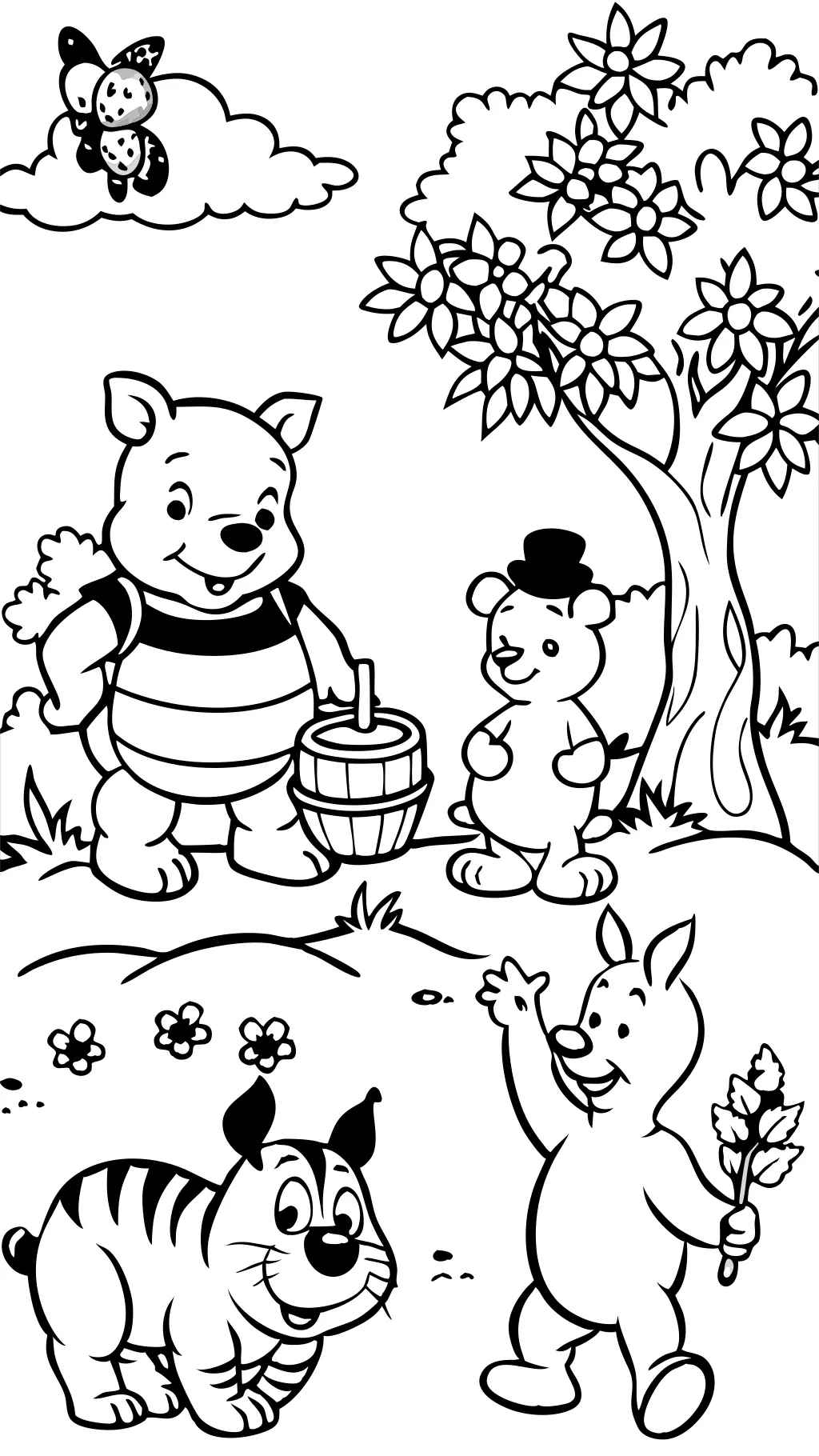 coloring page winnie the pooh